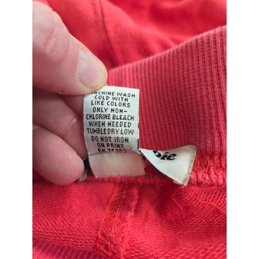 Abercrombie and Fitch Y2k Crop Embroidered Sweat Pants Pink Large - Picture 9 of 9